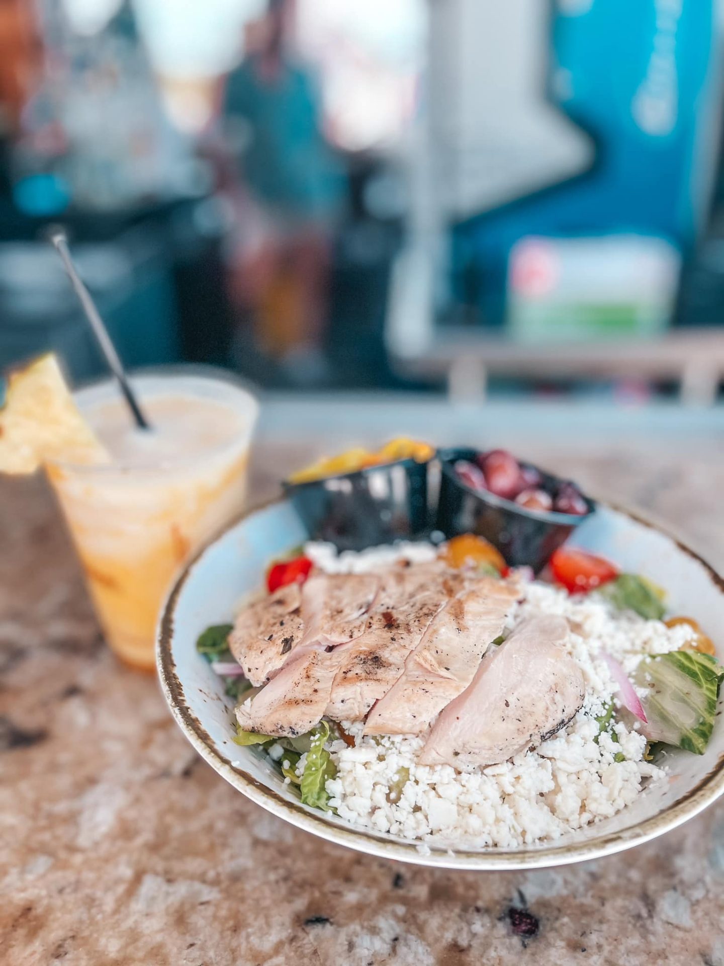 Greek salad from Tommy's Tiki on Clearwater Beach