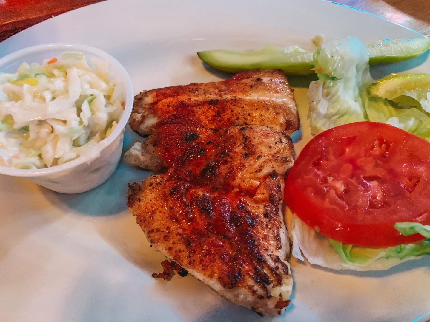 blackened grouper from Cooters Clearwater Beach