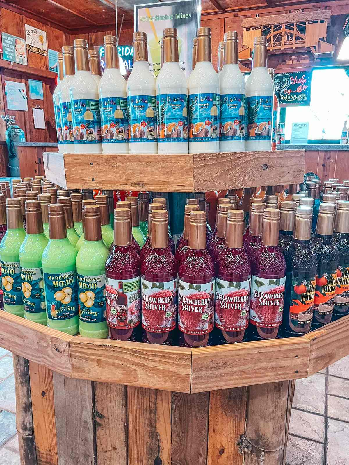 Wine and mixers from Florida Orange Groves Winery on St. Pete Beach