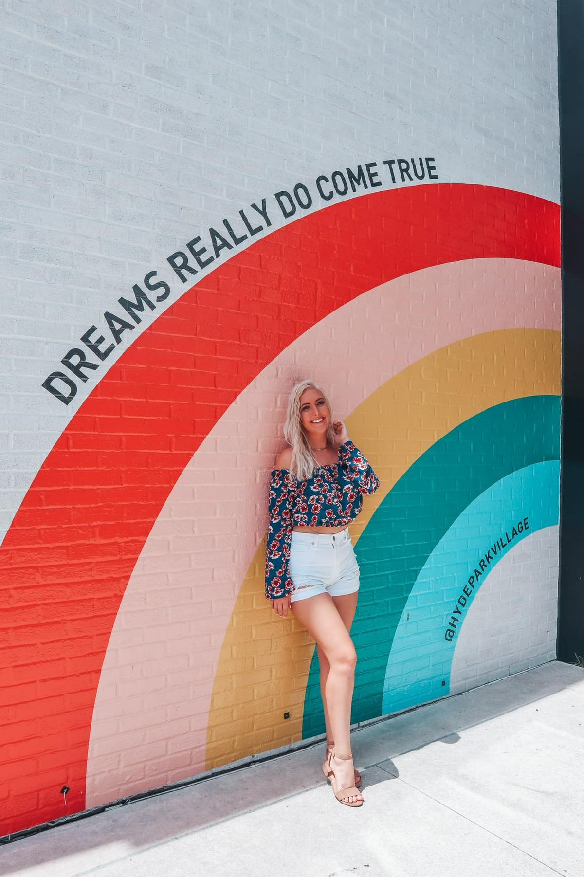 "dreams really do come true" mural in Hyde Park Tampa