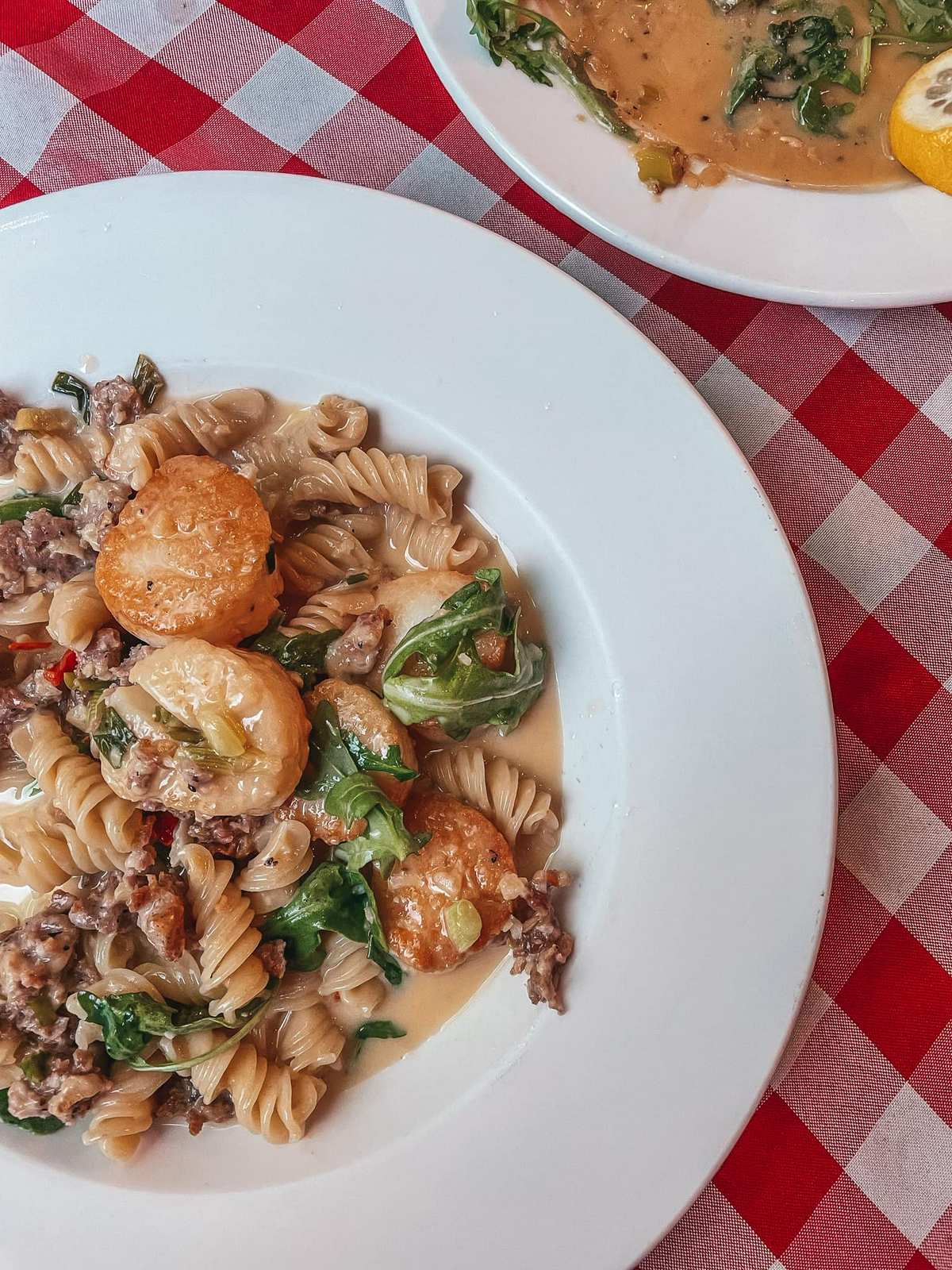 pasta dish from Pias Gulfport