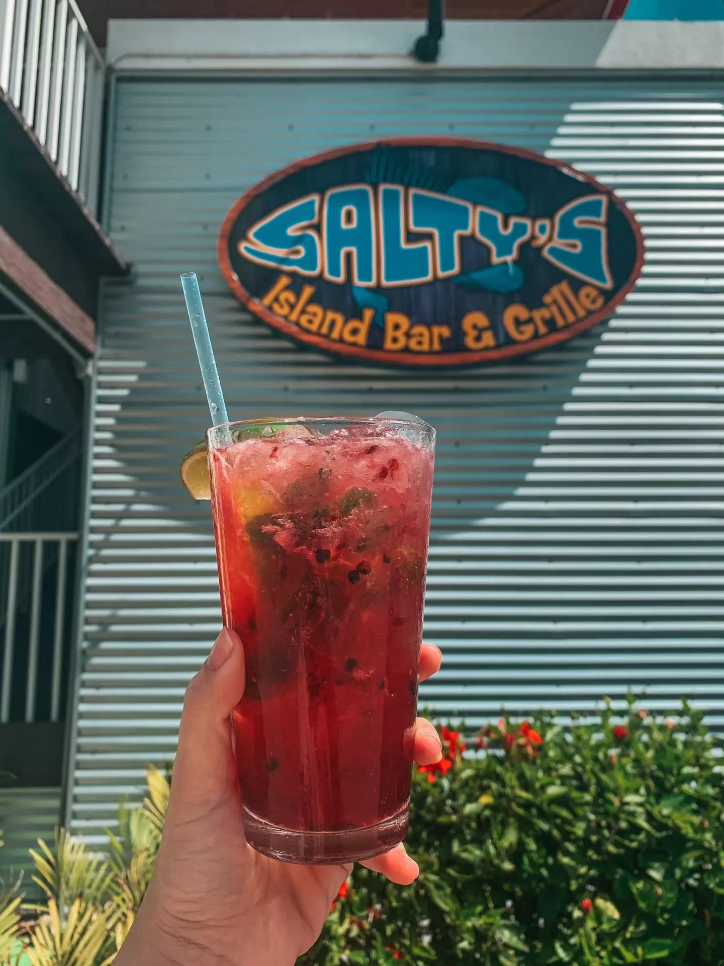 Fruity mojito from Salty's Restaurant Clearwater Beach