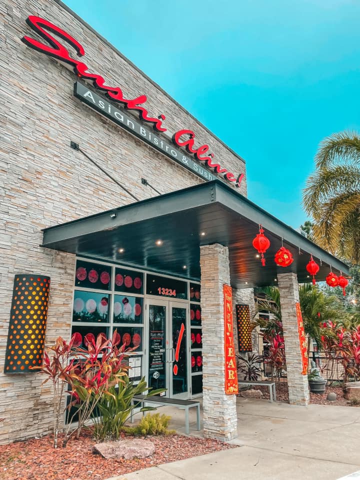 Entrance to Sushi Alive restaurant in Westchase