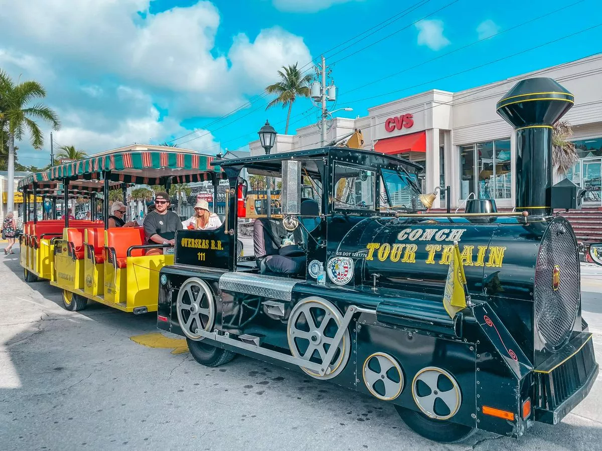Conch tour train in Key West, Florida