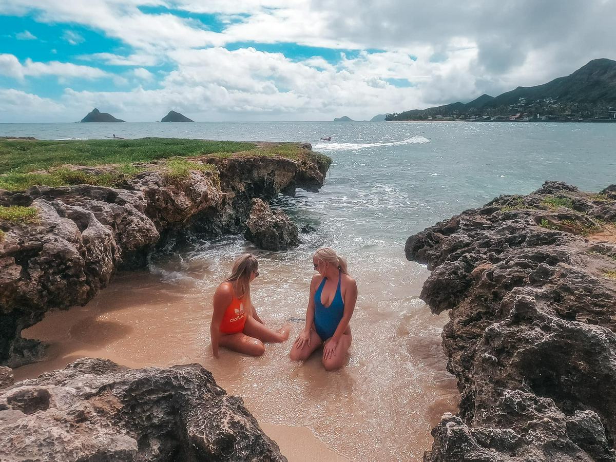 Little cove area on an island off of Kailua Bay