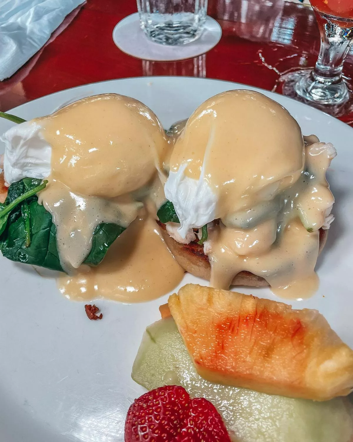 lobster eggs benedict from Blue Heaven in Key West