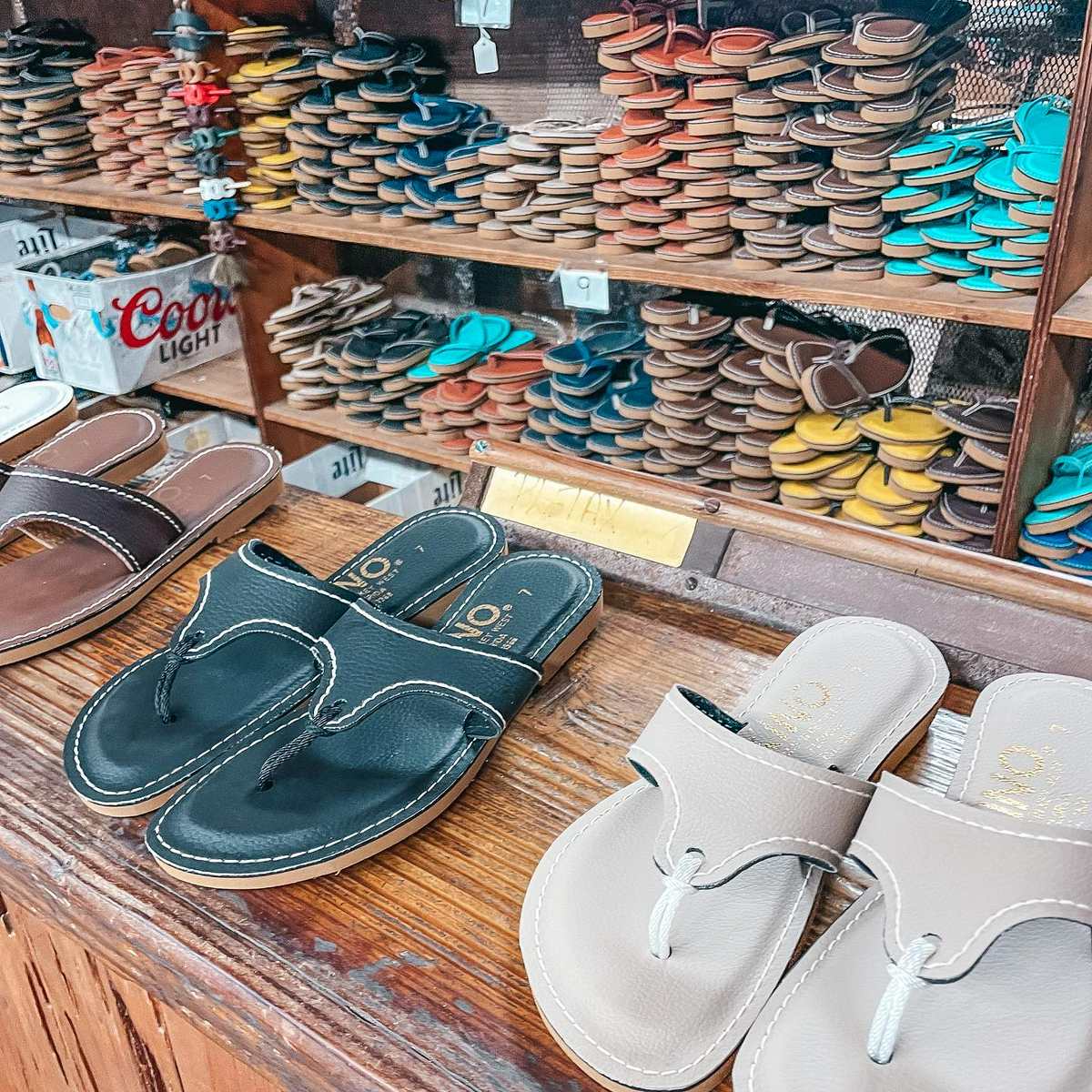 KINO leather sandals in Key West