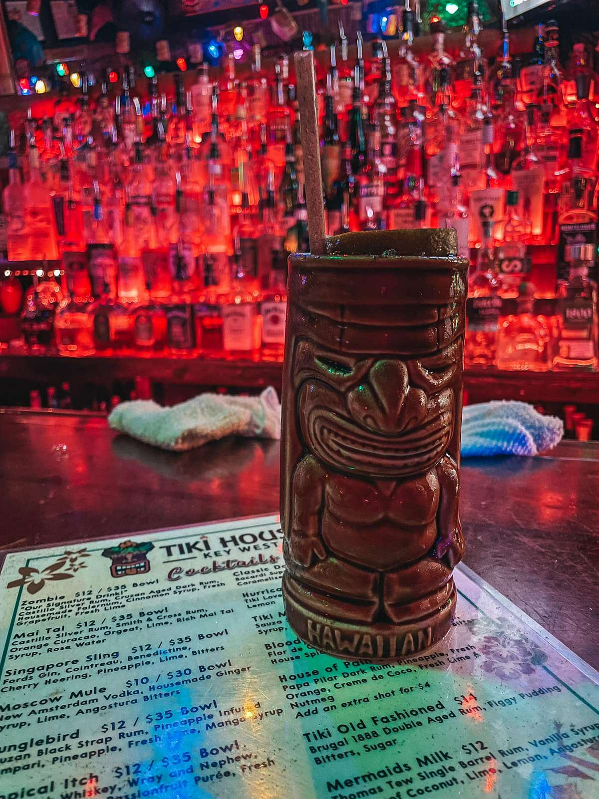 Tiki House Key West, one of the most fun things to do in Key West is a Duval Crawl.