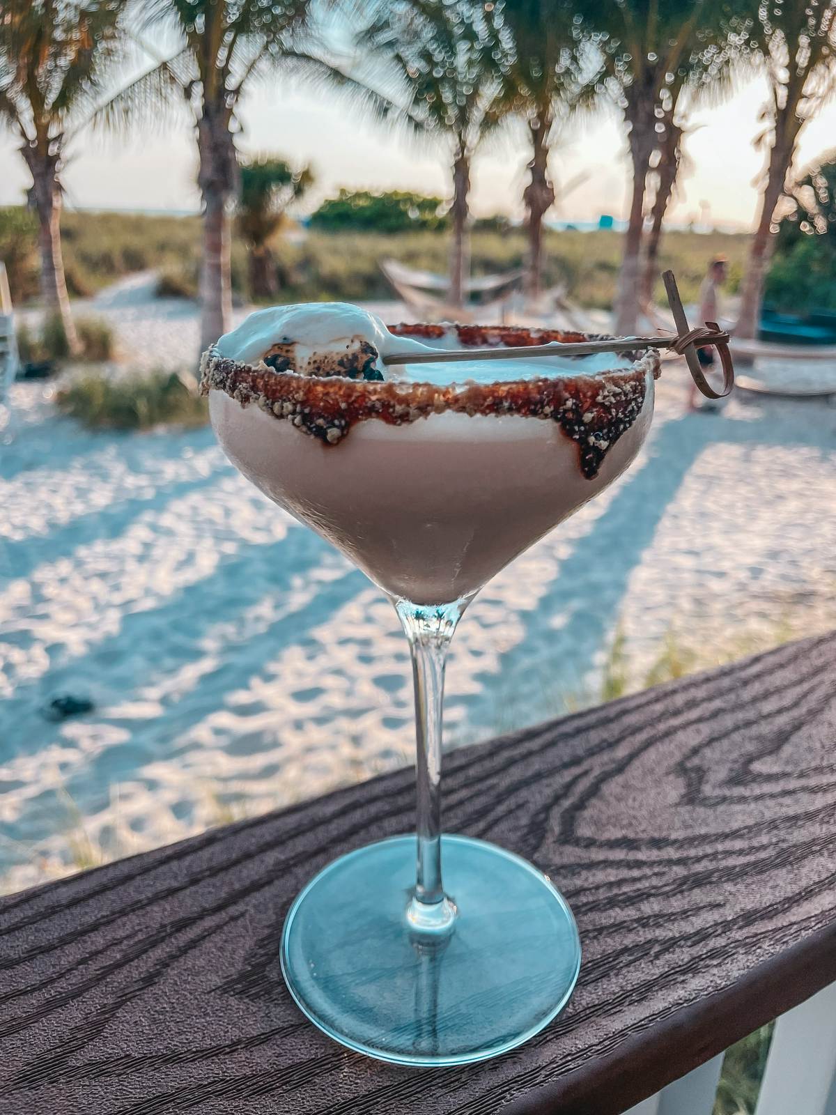 Smores martini from Coconut Charlies Beach Bar