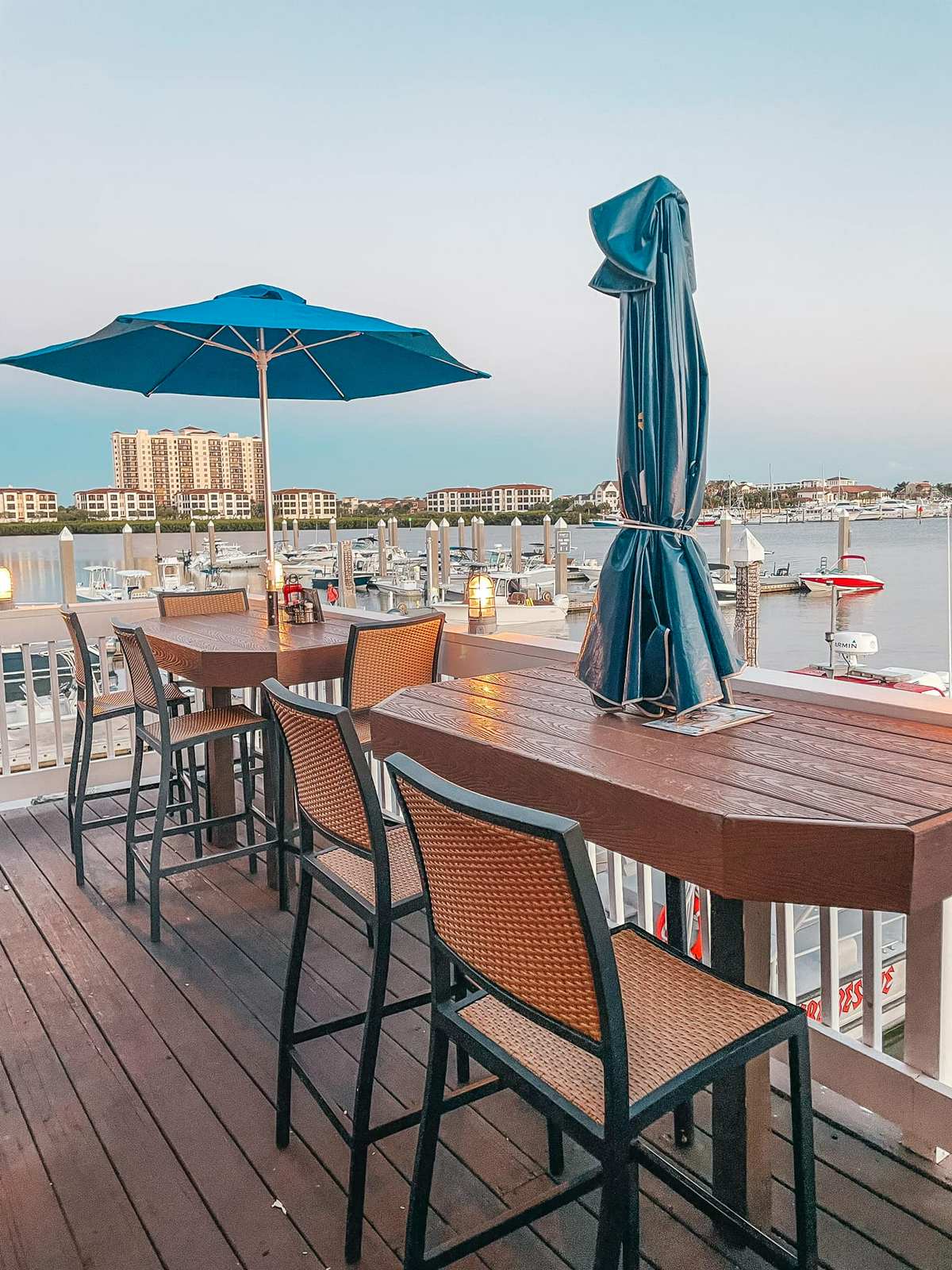 Outdoor waterfront dining at Hula Bay Club Tampa