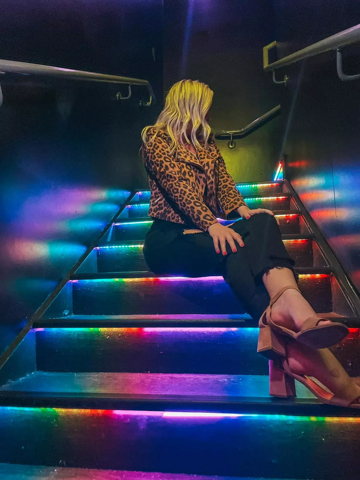 Rainbow stairs at Park and Rec Tampa