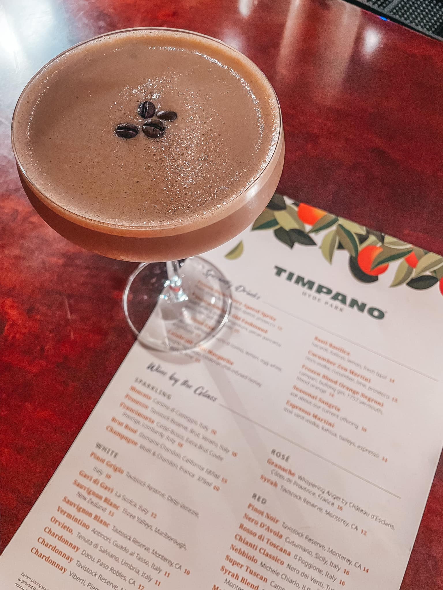 Timpano espresso martini