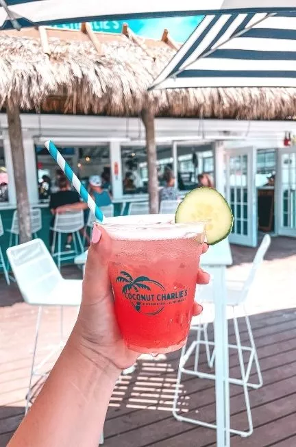 Drink from Coconut Charlies, one of the best St. Pete Beach bars