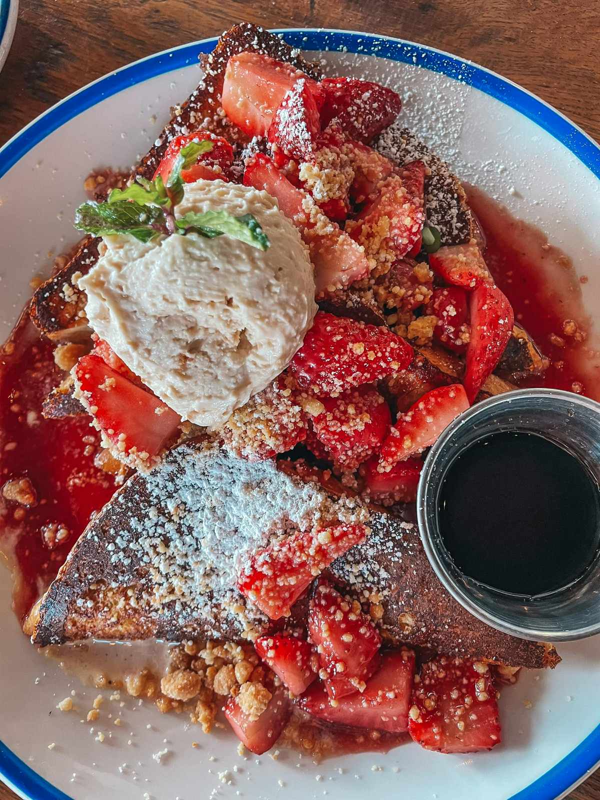 Strawberry french toast from Noble Crust in St. Pete