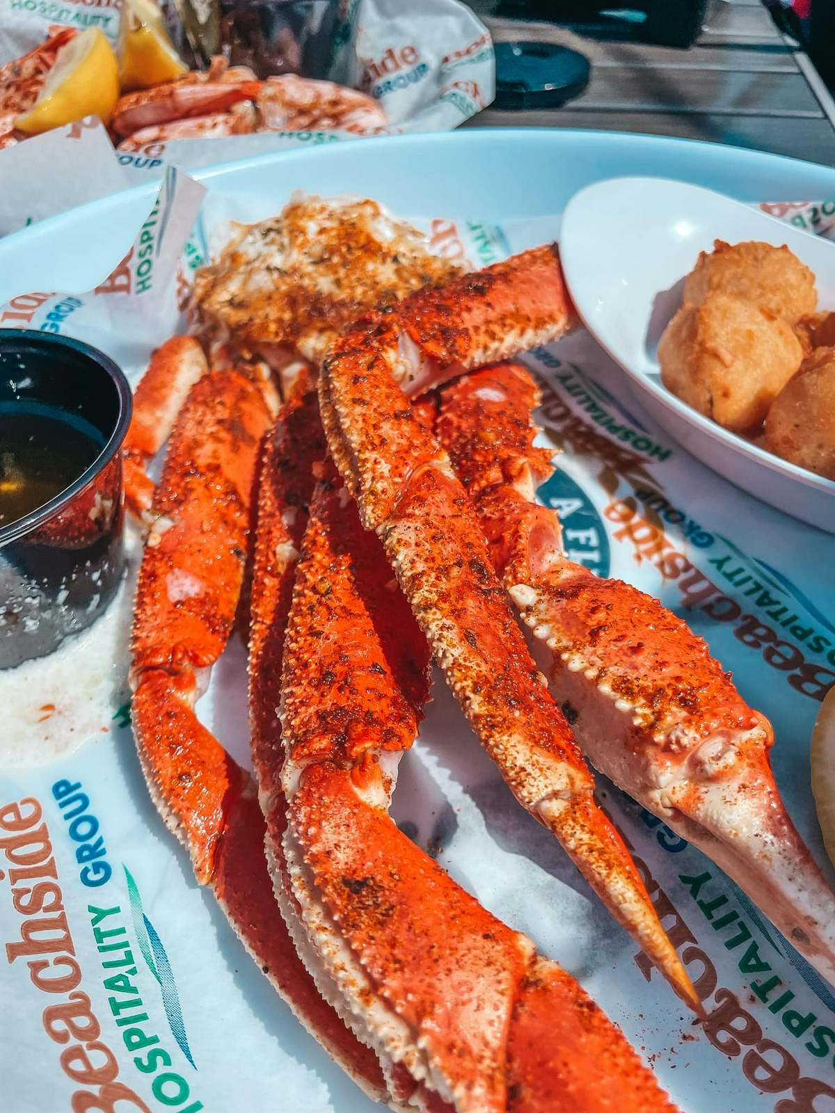 crab legs from crabbys dockside in clearwater beach