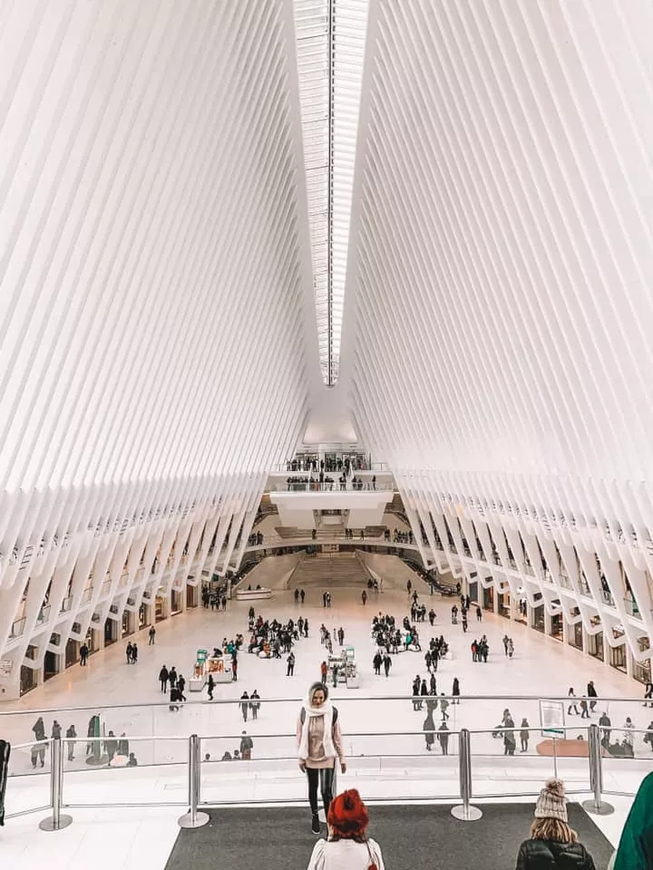 Inside view of the Oculus in New York City