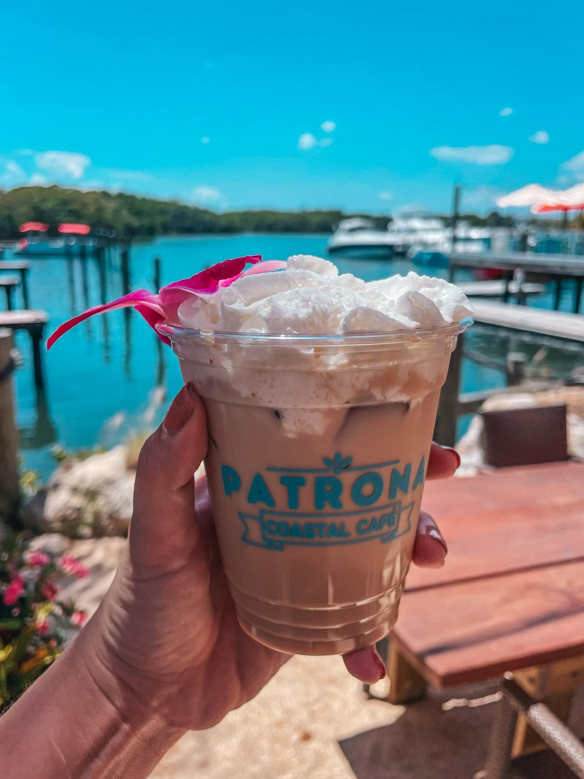 iced latte from Patrona Coffee Shop in St Pete