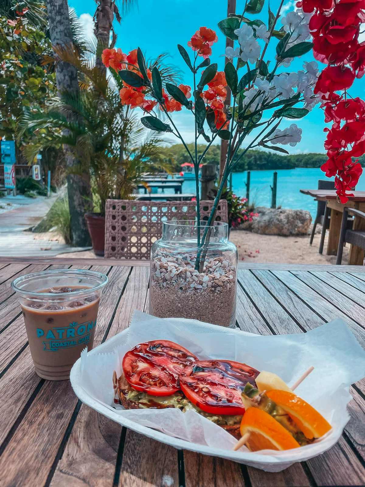 avocado toast and coffee from Patrona Coffee Shop in St Pete