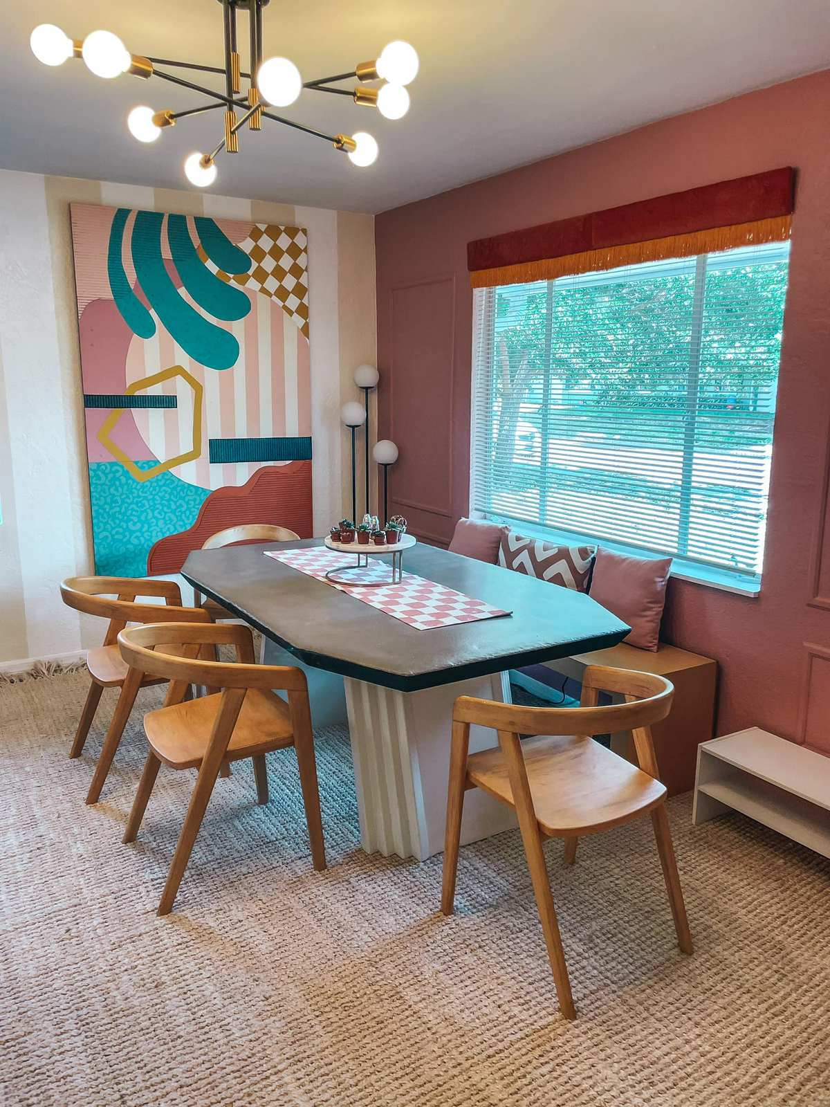 one of the best places to stay in downtown st pete, stunning dining area at Kinsey Palms airbnb