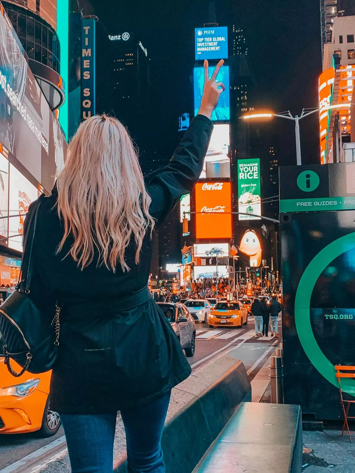 Times Square at night in New York City