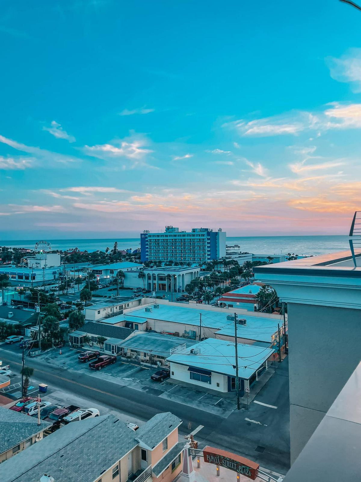 Clearwater Beach sunset views from Vue 360 rooftop bar