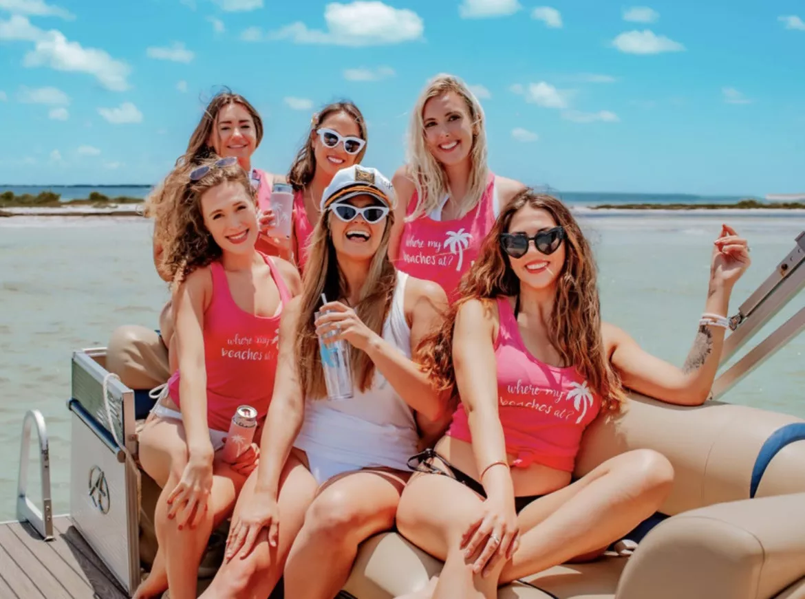 Clearwater Beach Bachelorette party on a boat