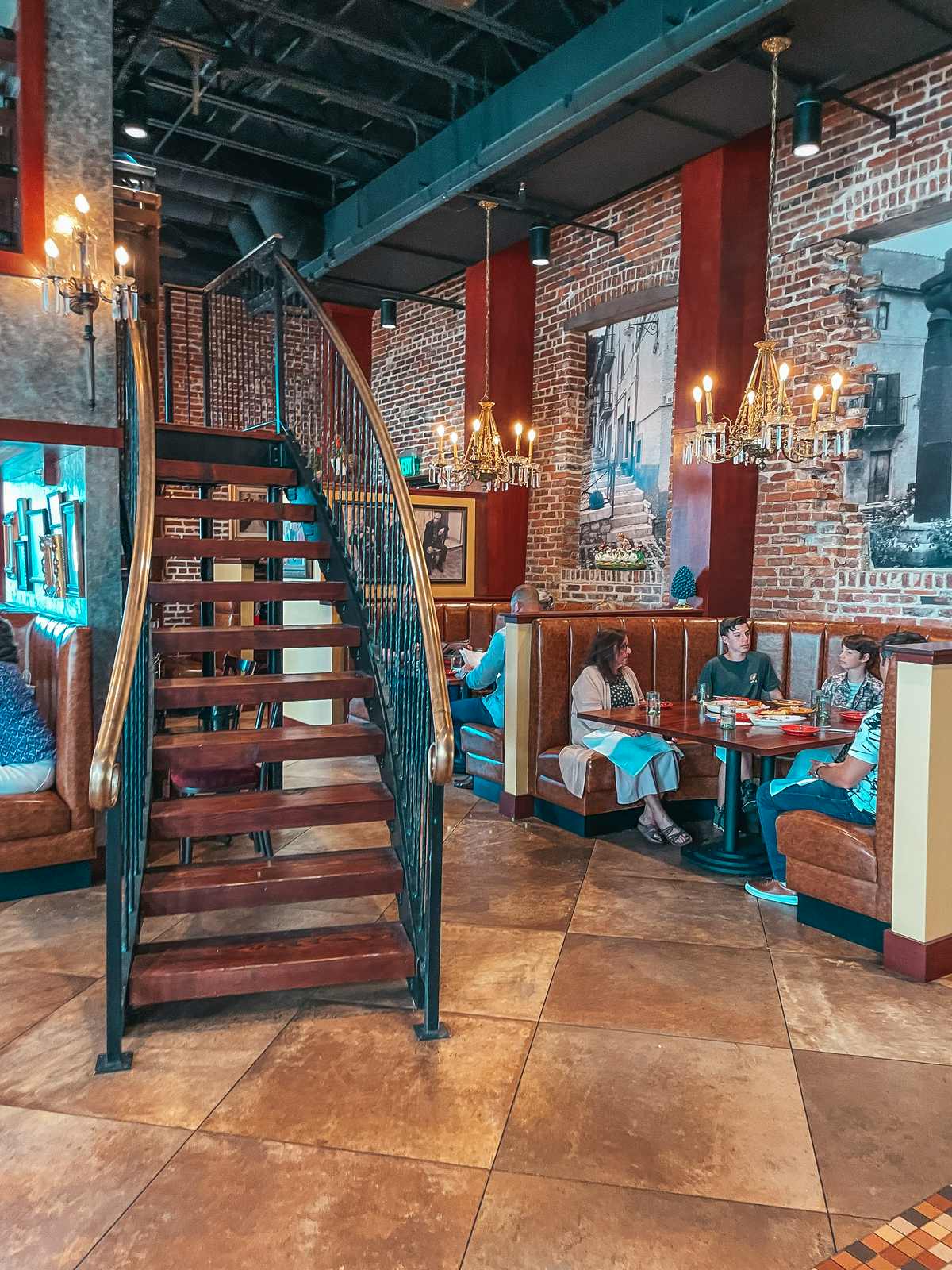 Dining are of Casa Santo Stefano restaurant in Ybor