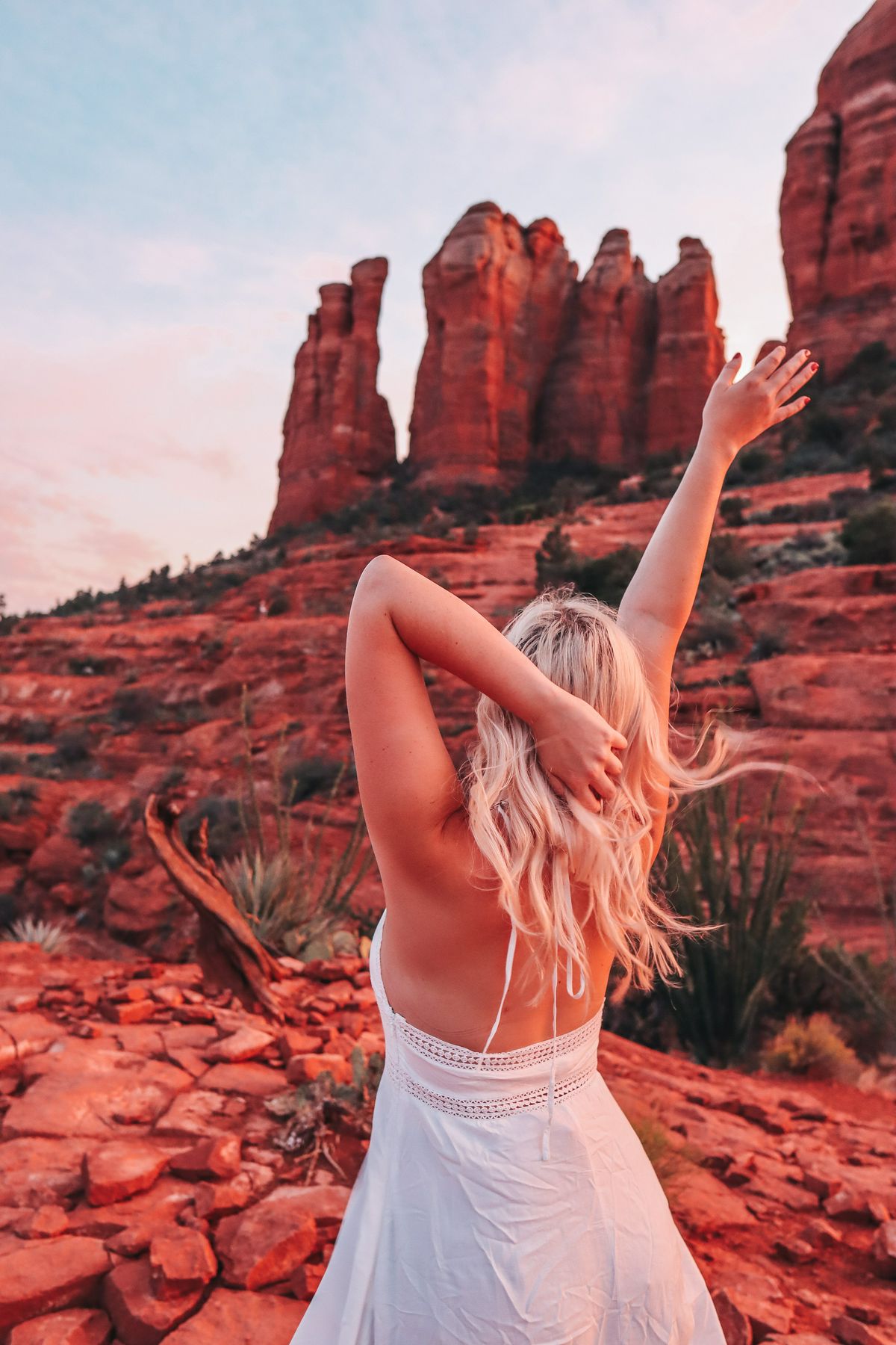 Cathedral Rock hike at sunset in Sedona, one of Sedona's vortexes