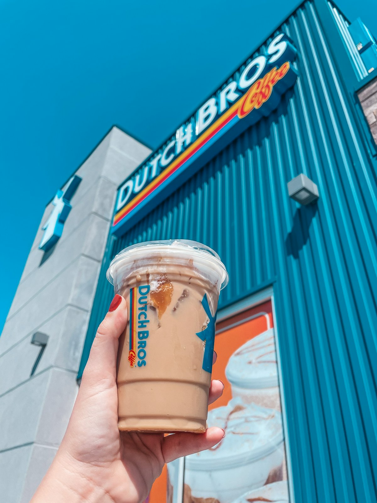 Dutch Bros pumpkin spice cold foam coffee