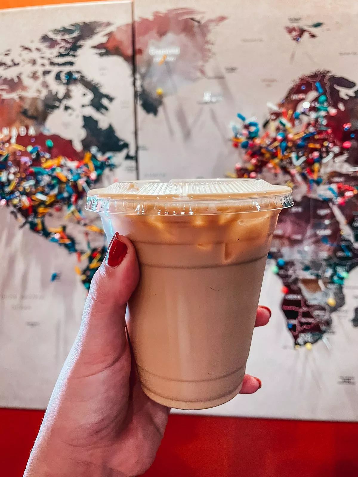 Iced latte from Firecreek coffee shop in Sedona Arizona