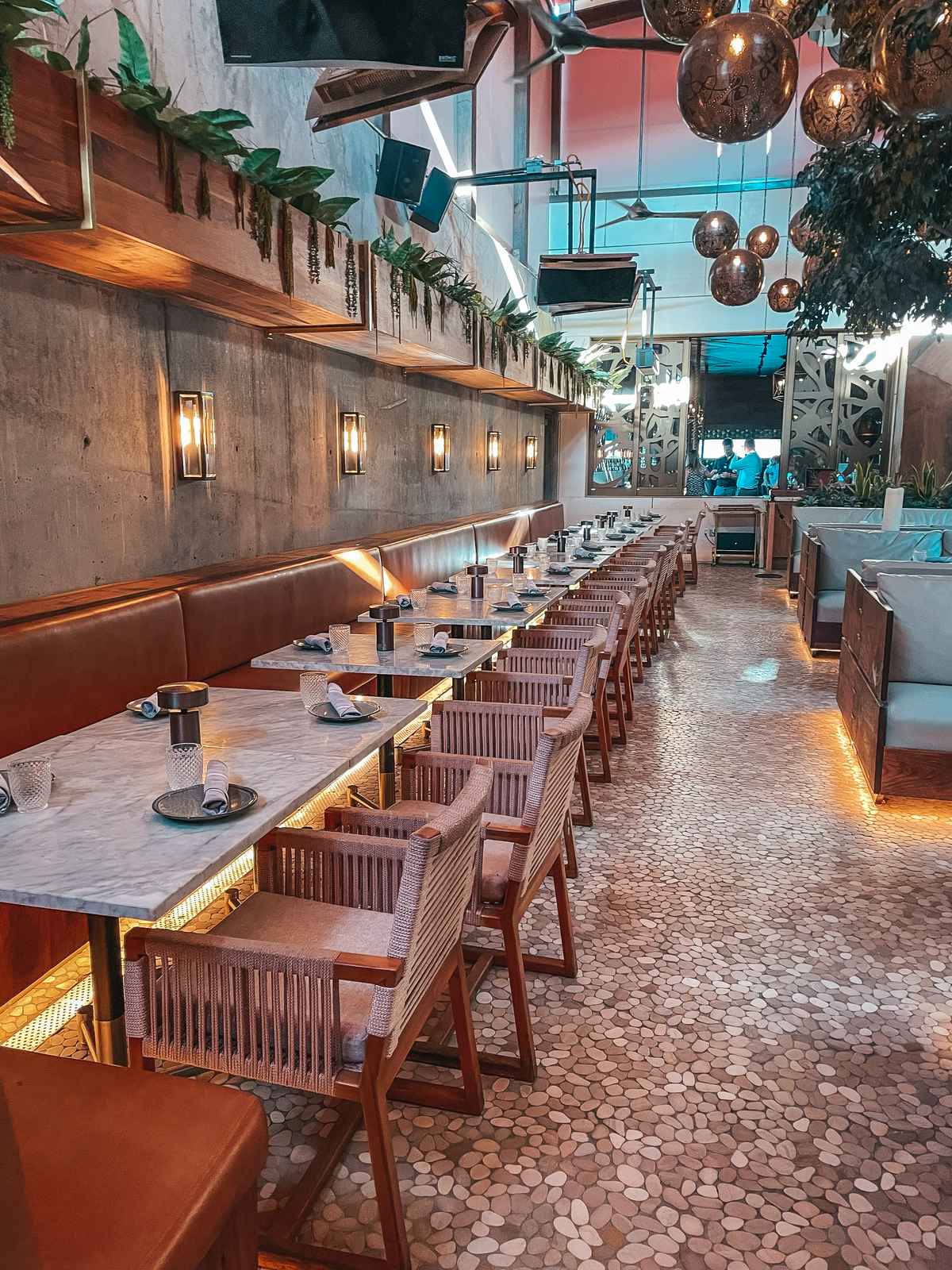 Dining area of Toca Madera restaurant in Scottsdale