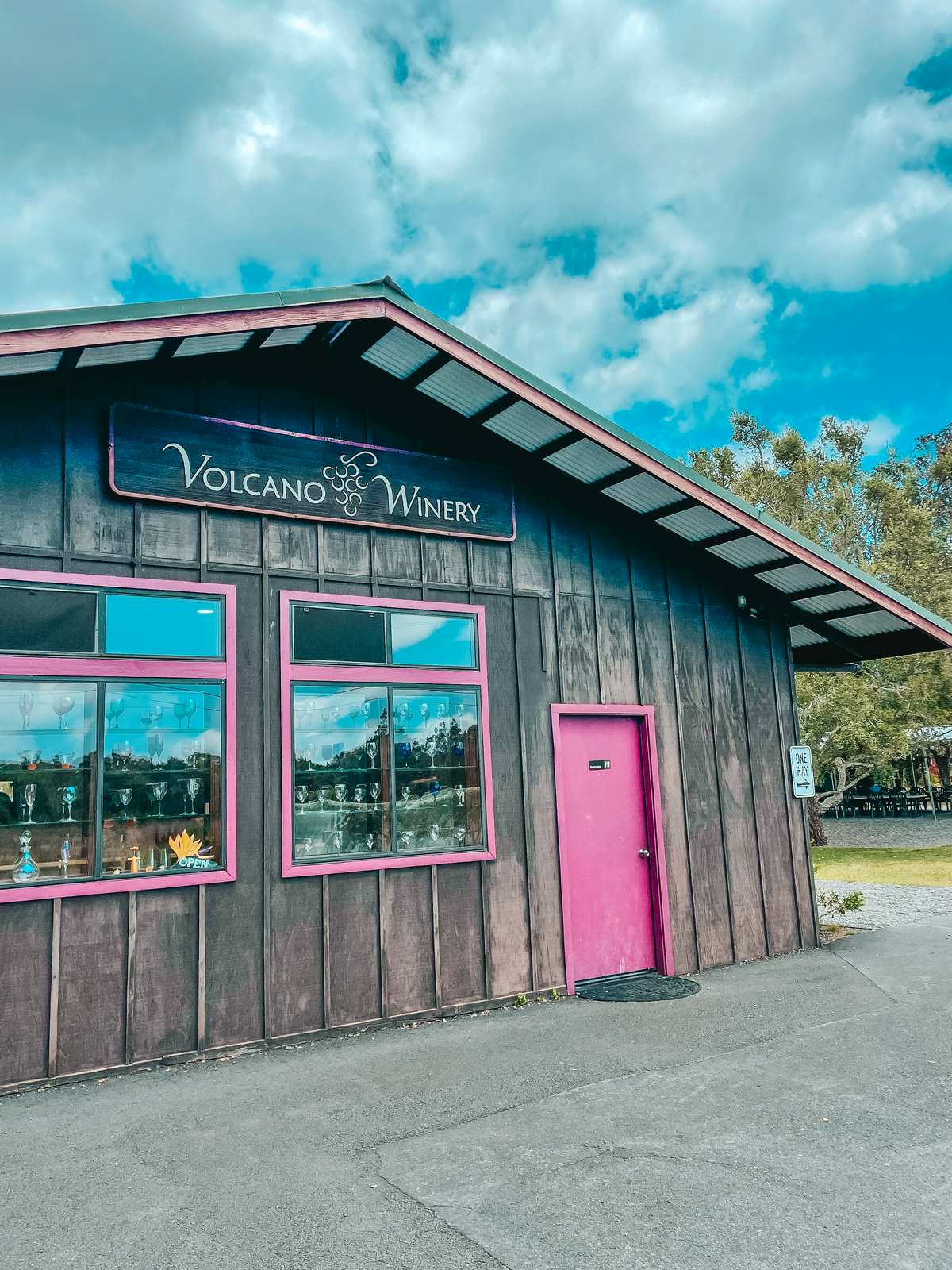 Volcano Winery entrance on Hawaii Big Island