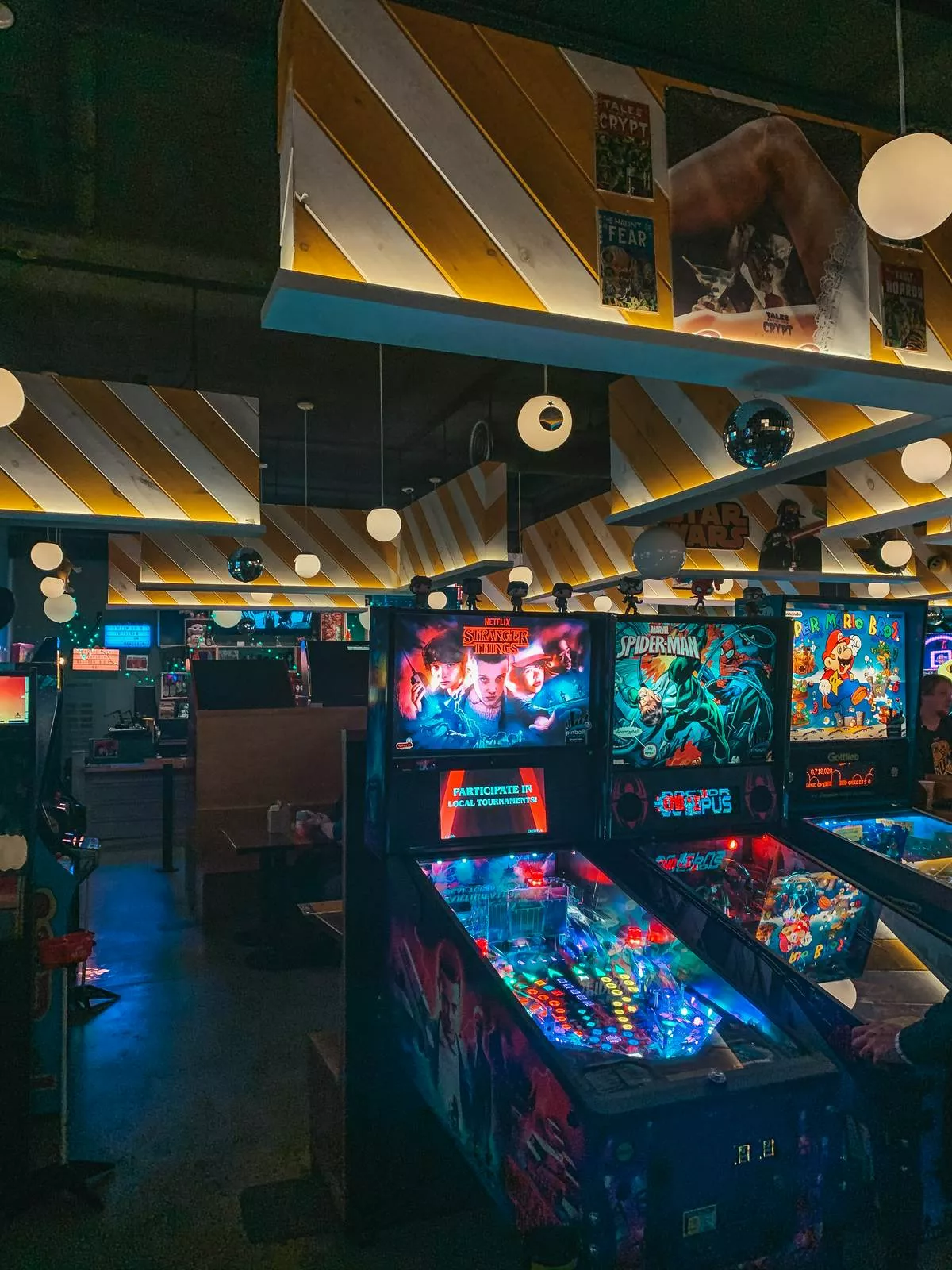 A4cade pinball machines at Cambridge speakeasy