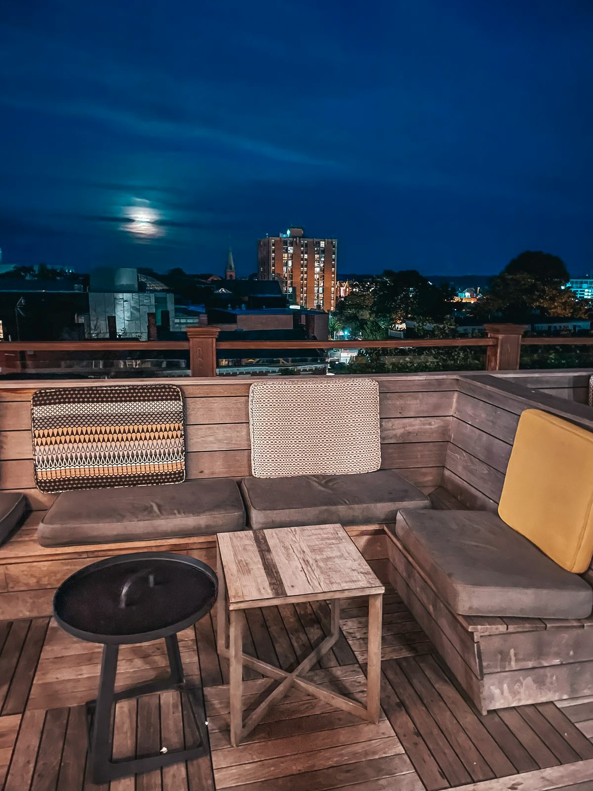Full moon sighting from The Roof restaurant in Salem