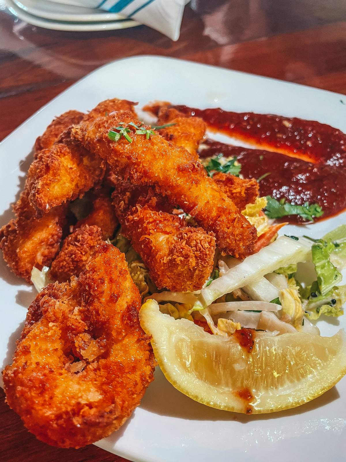 Coconut crusted calamari from Hula Grill, one of the best restaurants on Maui
