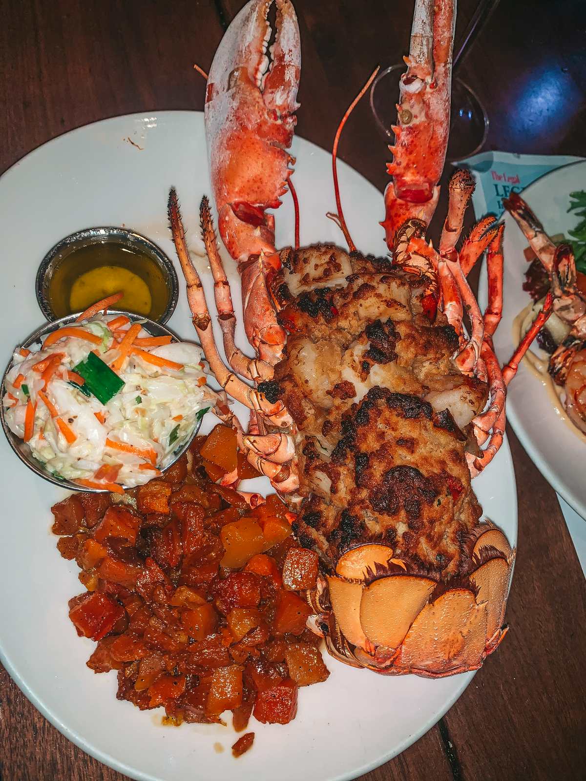 Stuffed whole lobster from Legal Sea Food in Boston