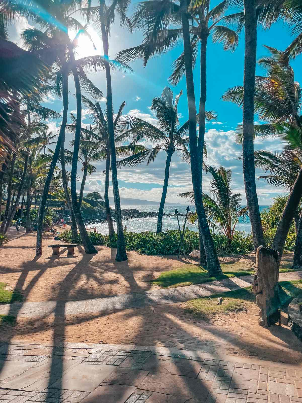 Beach area at Mama's Fish House on Maui