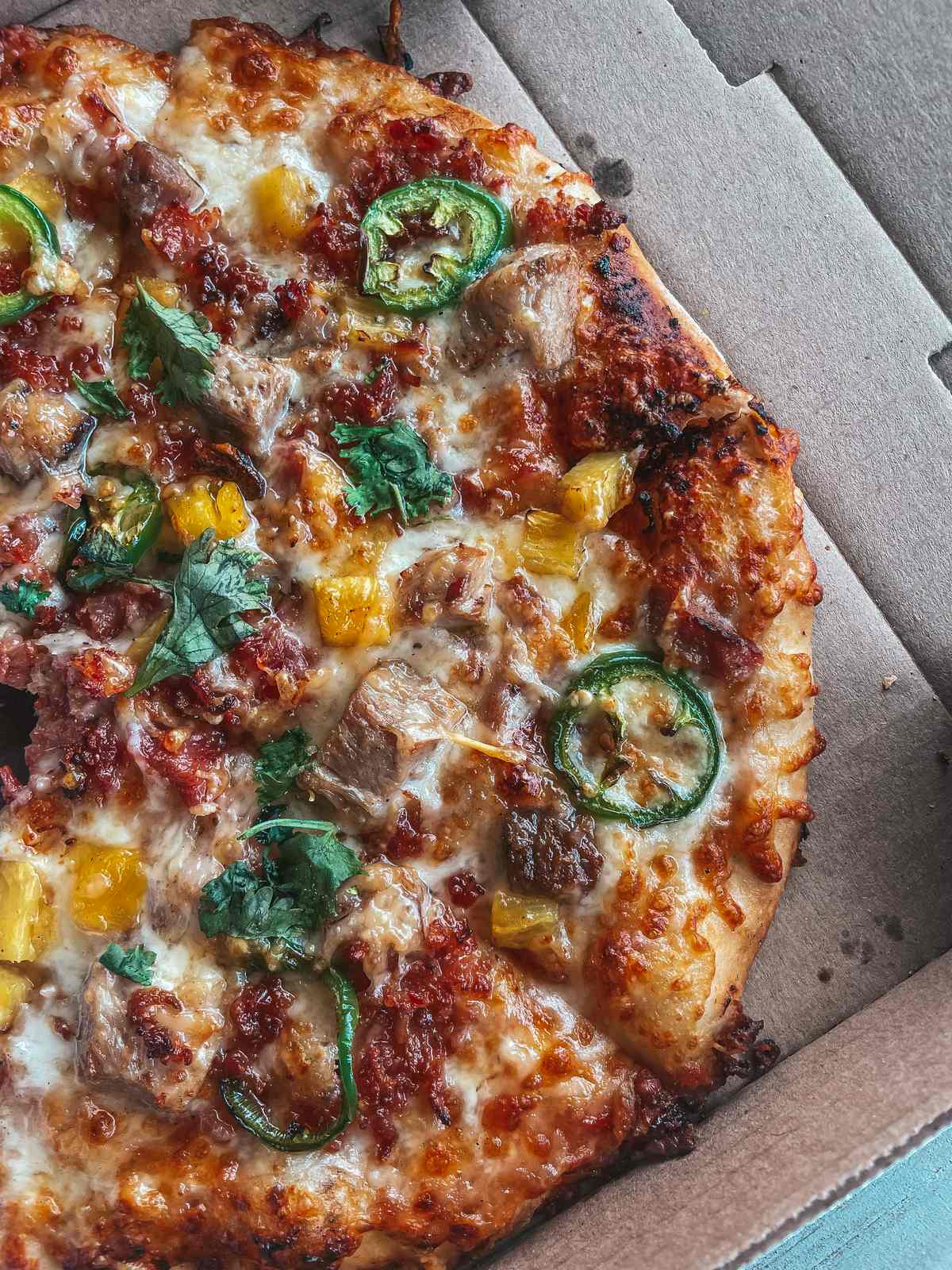 Delicious pizza from Ocean Vodka Farm