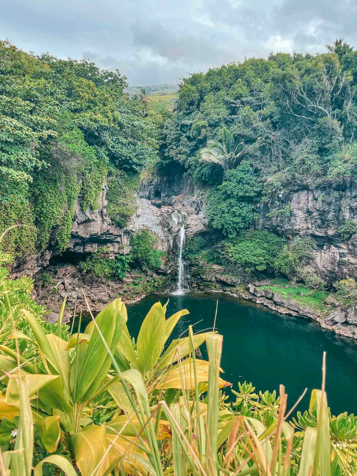 Waterfall in Maui on the Road to Hana