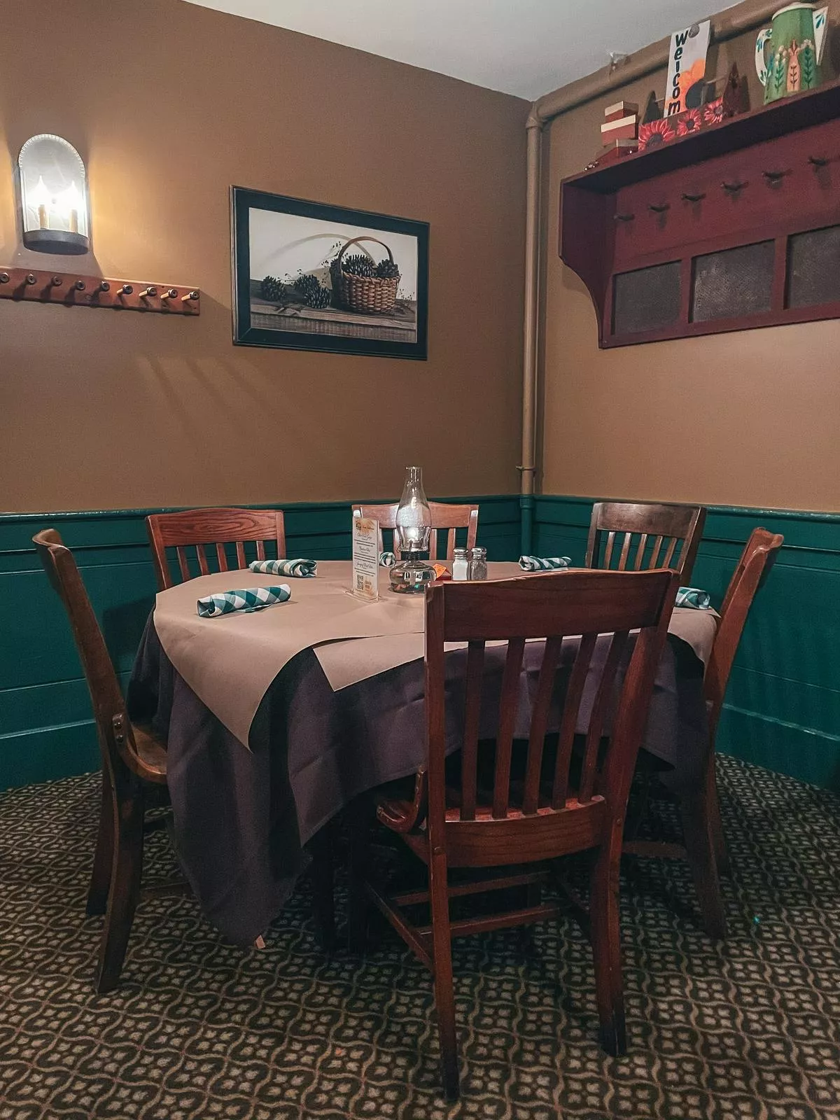 Dining area at The Common Man in Lincoln New Hampshire