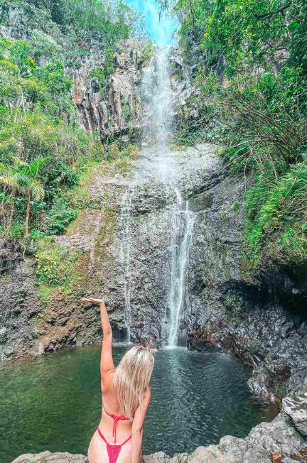 Road to Hana waterfall is one of the best Lahaina day trips
