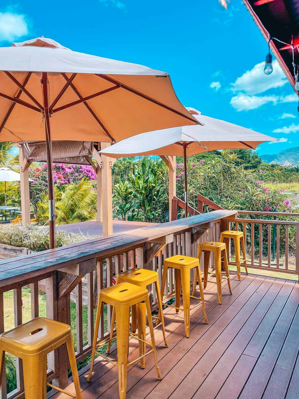 Farm to Barn seating area in Haleiwa