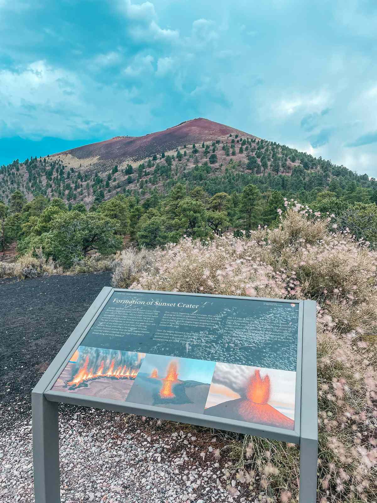 Formation of Sunset Crater in Arizona