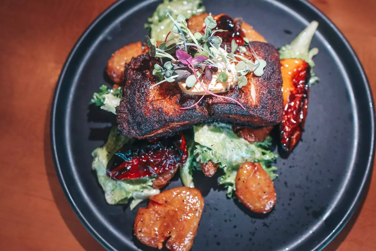 Blackened Redfish from SHOR American Seafood Grill in Clearwater Beach for date night restaurants