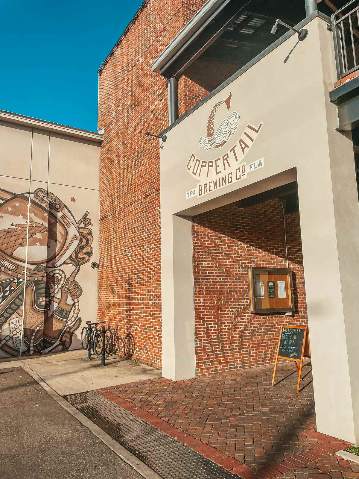 Entrance to Coppertail Brewing Co in Ybor Tampa