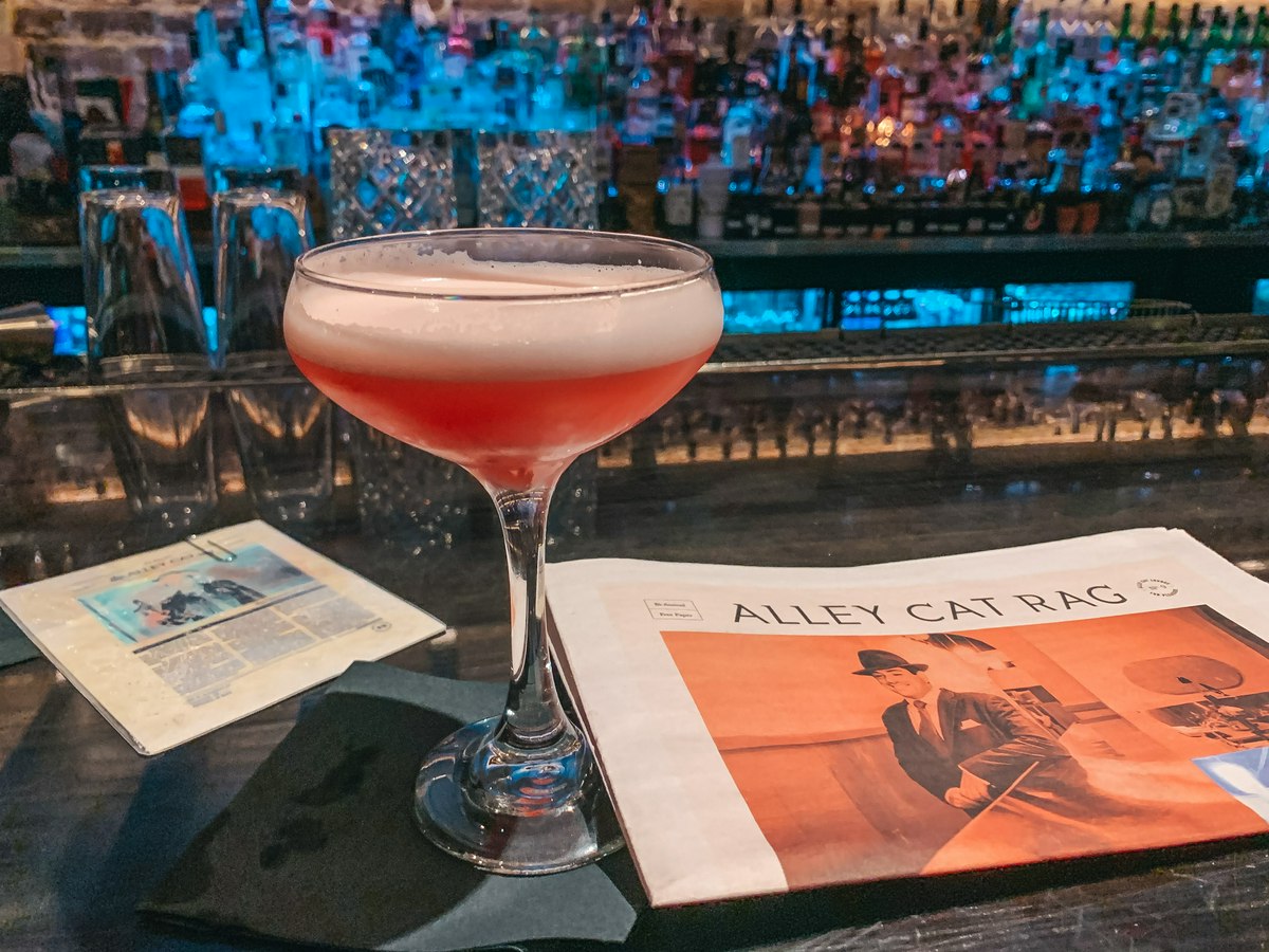Cocktail from Alley Cat bar in Savannah