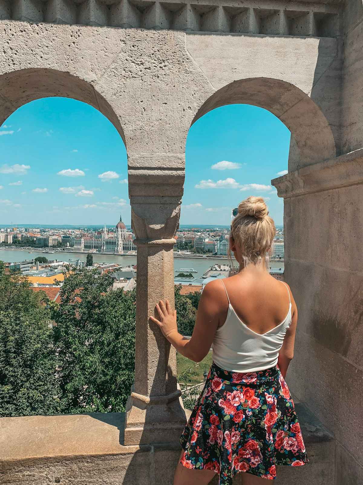 View from Fishermans Bastion in Budapest