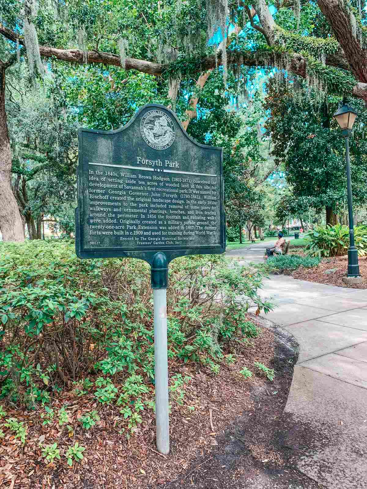 Forsyth Park entrance in Savnnah