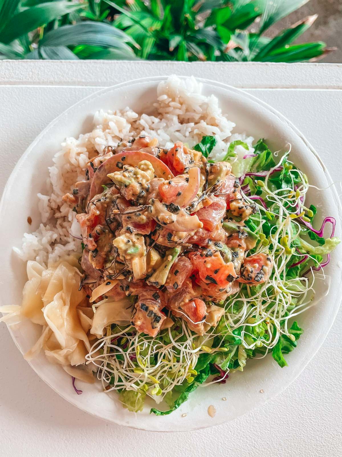 Poke bowl from Hanalei Poke in Hanalei town