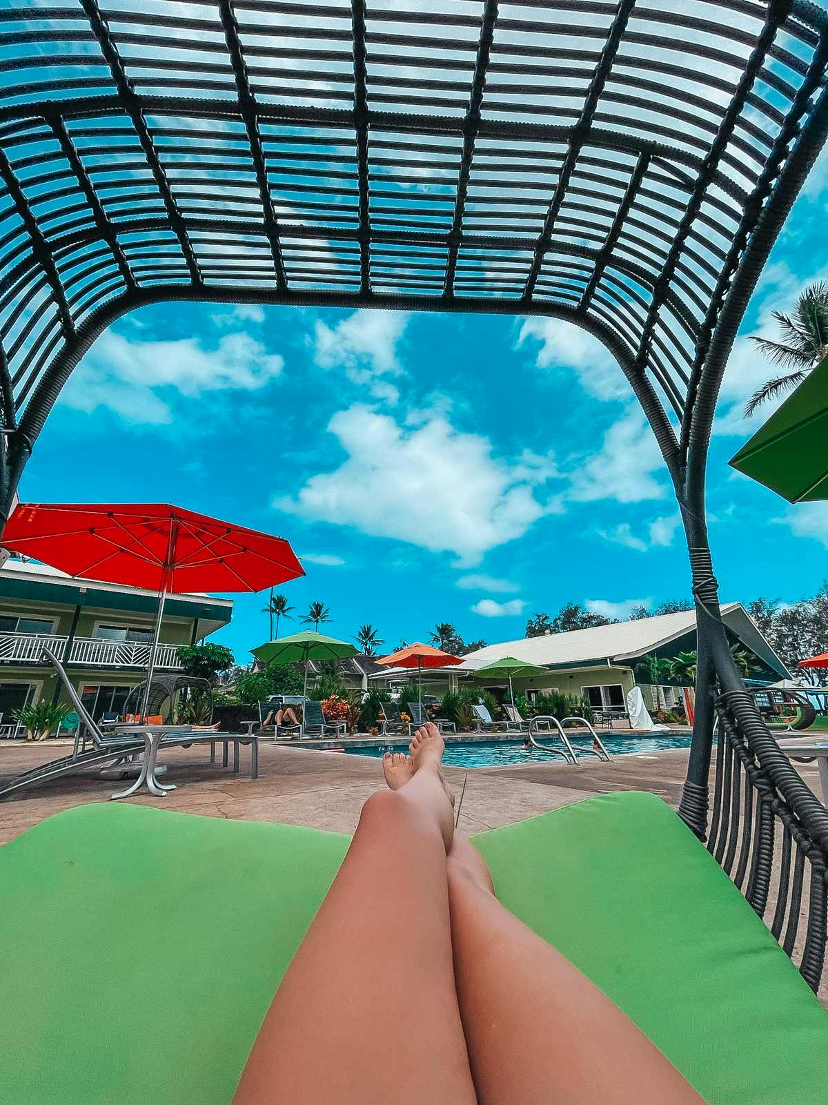 Poolside at Kauai Shores Hotel in Kapaa Kauai